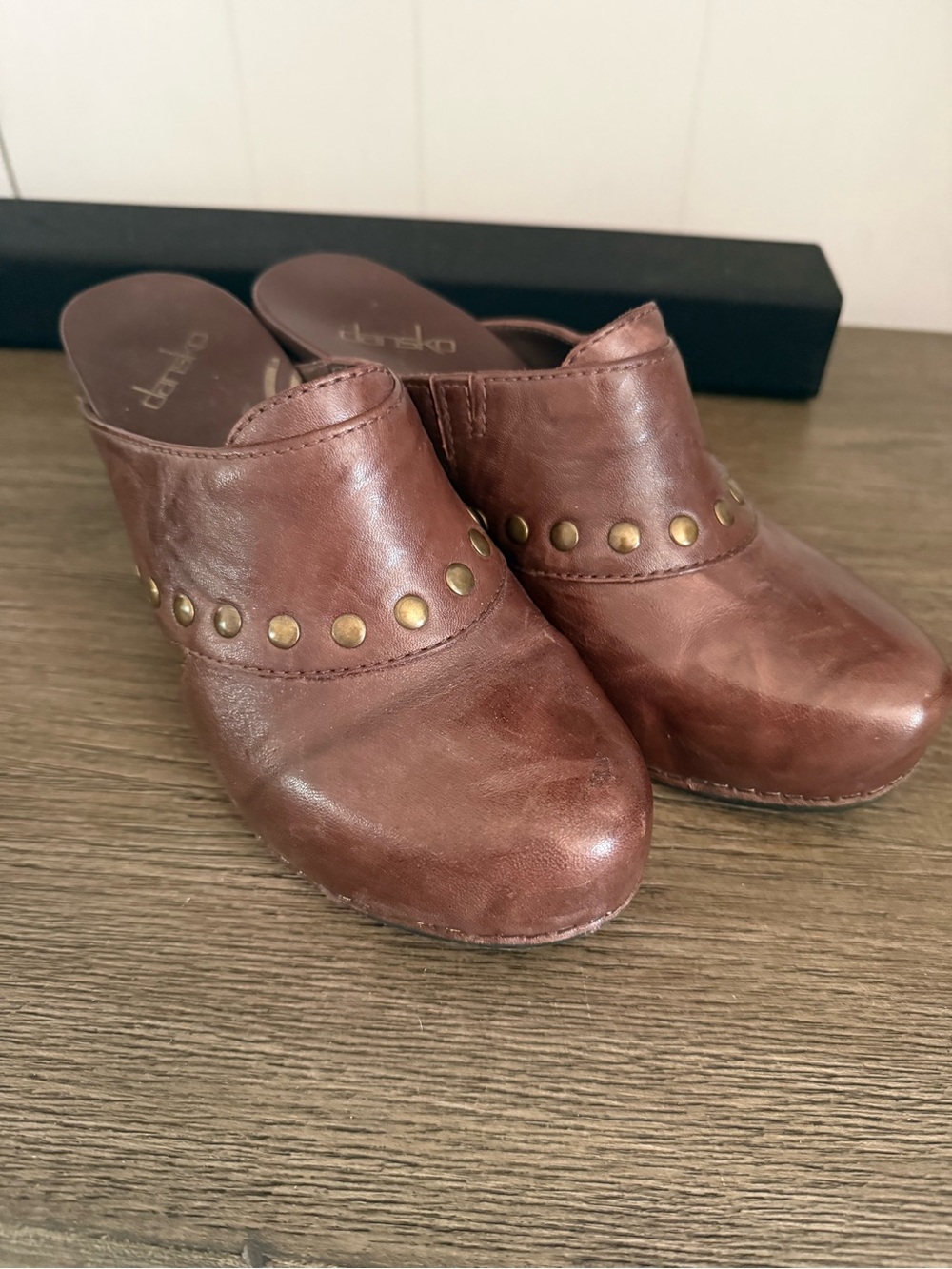 Dansko slip on leather mule